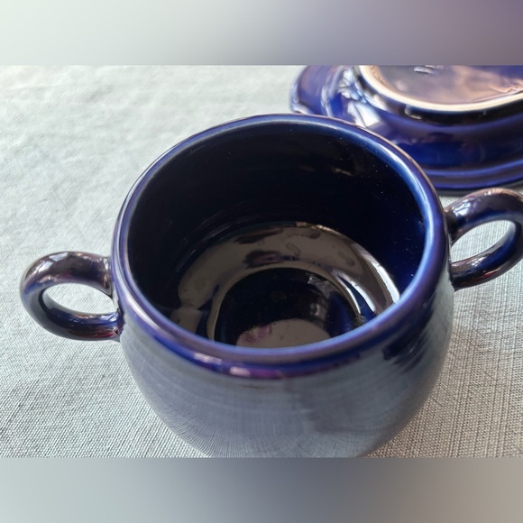 Fiestaware Cobalt Blue Sugar and Creamer Set - Picture 7 of 12